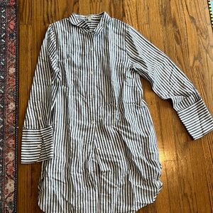 J. Crew striped linen beach coverup
